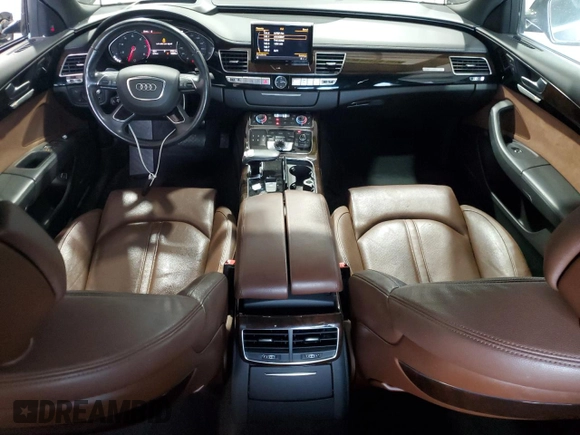 2015 Audi A8 L 3.0T with VIN WAU3GAFD2FN009638, listed as a Copart auction lot 49064565 with 58,800 mi miles and Salvage Title. Bid and sale history available at carsss.com. Image 8.