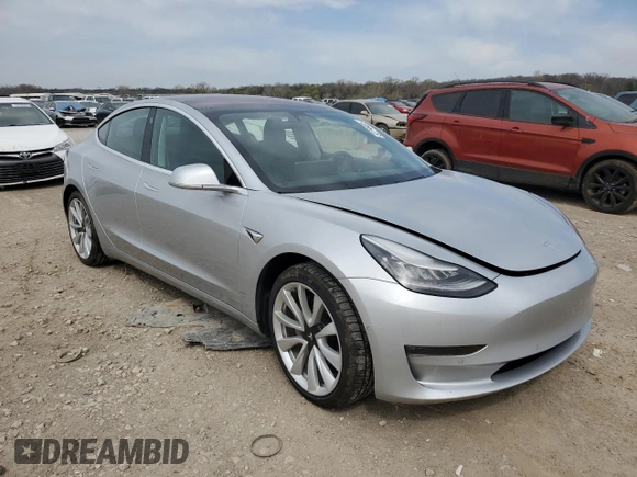 2018 Tesla Model 3 Long Range Battery with VIN 5YJ3E1EB5JF087606, listed as a Copart auction lot 52298485 with 73,242 mi miles and Salvage Title. Bid and sale history available at DreamBid. Image 4.