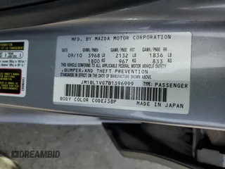 2011 Mazda Mazda3 i Touring with VIN JM1BL1VG7B1396999, listed as a Copart auction lot 54346755 with 45,961 mi miles and Salvage Title. Bid and sale history available at carsss.com. Image 13.
