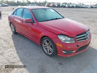 2014 Mercedes-Benz C-Class C 250 Sport with VIN WDDGF4HB4ER306525, listed as a IAAI auction lot 41734550 with 108,126 mi miles. Bid and sale history available at carsss.com. Image 1.