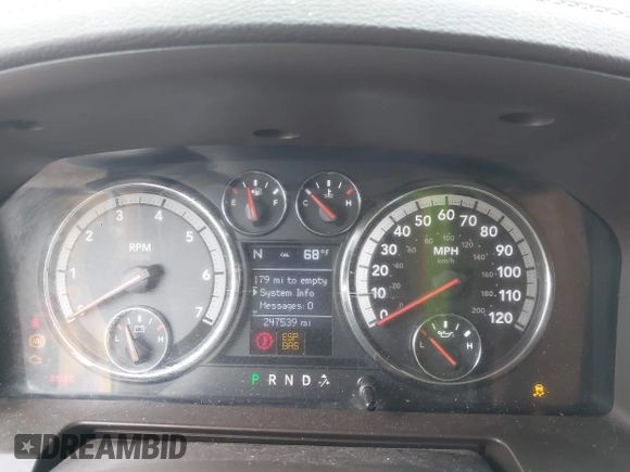 2009 Dodge 1500 Sport with VIN 1D3HB13T09S710436, listed as a IAAI auction lot 42193857 with 247,539 mi miles. Bid and sale history available at carsss.com. Image 7.