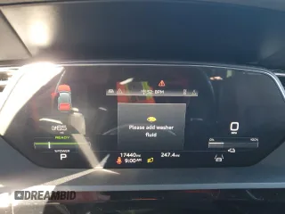 2023 Audi e-tron Premium with VIN WA1AAAGE0PB011503, listed as a Copart auction lot 46042595 with 17,440 mi miles and Salvage Title. Bid and sale history available at DreamBid. Image 9.