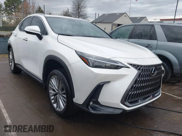 2023 Lexus NX 350h Premium with VIN JTJGKCEZ6P2011257, listed as a IAAI auction lot 41706179 with 4,917 mi miles and . Bid and sale history available at DreamBid. Image 1.