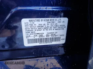 2021 Infiniti Q50 Sensory with VIN JN1EV7CP0MM703236, listed as a Copart auction lot 41563465 with 70,474 mi miles and Salvage Title. Bid and sale history available at DreamBid. Image 12.