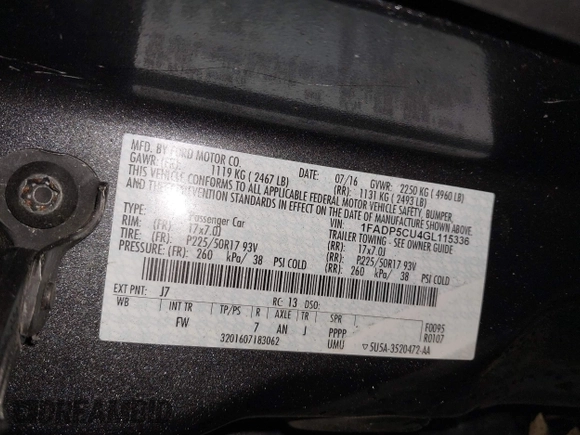 2016 Ford C-Max SEL with VIN 1FADP5CU4GL115336, listed as a IAAI auction lot 42181087 with 235,047 mi miles and . Bid and sale history available at DreamBid. Image 9.