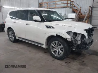 2017 Infiniti QX80 with VIN JN8AZ2NC9H9430498, listed as a IAAI auction lot 41579847 with 133,321 mi miles. Bid and sale history available at carsss.com. Image 1.