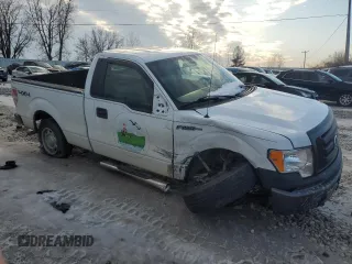 2010 Ford F-150 XL with VIN 1FTMF1EW3AFD75950, listed as a Copart auction lot 42587125 with 137,761 mi miles and Salvage Title. Bid and sale history available at DreamBid. Image 4.