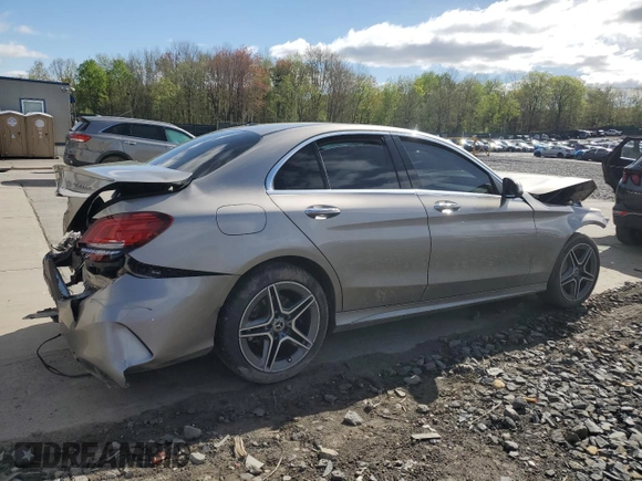 2020 Mercedes-Benz C 300 with VIN WDDWF8EB7LR541568, listed as a Copart auction lot 55148375 with Not provided miles and Salvage title. Bid and sale history available at DreamBid. Image 3.