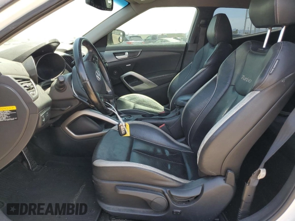 2013 Hyundai Veloster Turbo with VIN KMHTC6AE2DU162790, listed as a Copart auction lot 66404685 with 128,120 mi miles and Clean title. Bid and sale history available at DreamBid. Image 7.