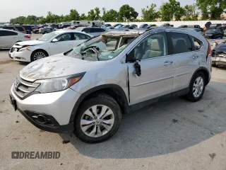 2012 Honda CR-V EX-L with VIN 5J6RM4H79CL059985, listed as a Copart auction lot 58623535 with 38,054 mi miles and Salvage title. Bid and sale history available at DreamBid. Image 1.