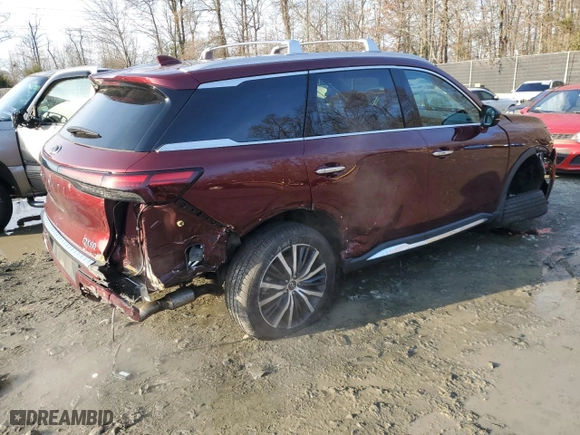 2022 Infiniti QX60 SENSORY with VIN 5N1DL1GS3NC340945, listed as a Copart auction lot 84921684 with 47,622 mi miles and Salvage Title. Bid and sale history available at carsss.com. Image 3.