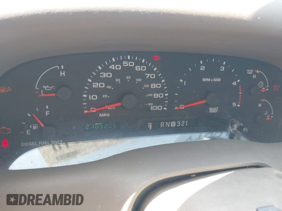2003 Ford F-250 XL with VIN 1FTNX21P73EC54840, listed as a IAAI auction lot 42592619 with 210,920 mi miles and . Bid and sale history available at DreamBid. Image 7.
