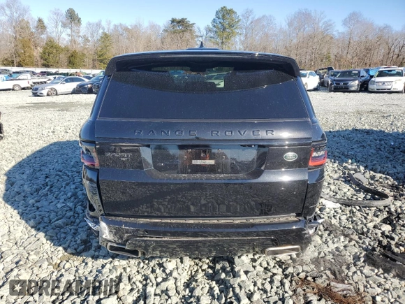 2022 Land Rover Range Rover Sport HST with VIN SALWS2RU1NA210588, listed as a Copart auction lot 87717195 with 42,258 mi miles and Salvage Title. Bid and sale history available at carsss.com. Image 6.