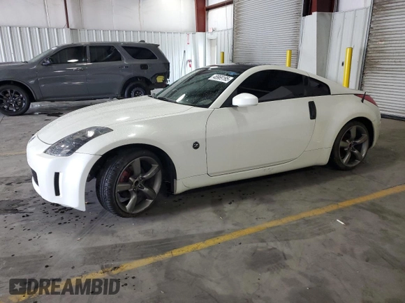 2005 Nissan 350Z Enthusiast with VIN JN1AZ34D35M601012, listed as a Copart auction lot 48969195 with 134,521 mi miles and Salvage Title. Bid and sale history available at carsss.com. Image 1.
