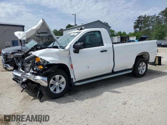 2024 Chevrolet Silverado 1500 Work Truck with VIN 3GCNAAED8RG343555, listed as a Copart auction lot 54071185 with 0 mi miles and Salvage Title. Bid and sale history available at carsss.com. Image 1.