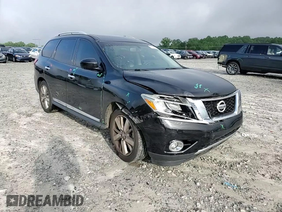 2014 Nissan Pathfinder Platinum with VIN 5N1AR2MN2EC648680, listed as a Copart auction lot 56956765 with 119,259 mi miles and Salvage title. Bid and sale history available at DreamBid. Image 14.