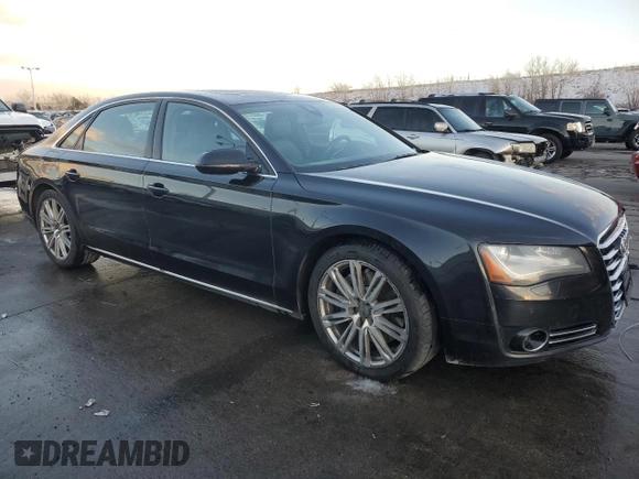 2012 Audi A8 L with VIN WAURVAFDXCN017238, listed as a Copart auction lot 52631965 with 138,162 mi miles and Salvage Title. Bid and sale history available at carsss.com. Image 4.