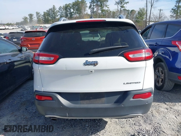 2015 Jeep Cherokee Limited with VIN 1C4PJLDB9FW677367, listed as a IAAI auction lot 41826477 with 125,648 mi miles and . Bid and sale history available at DreamBid. Image 16.