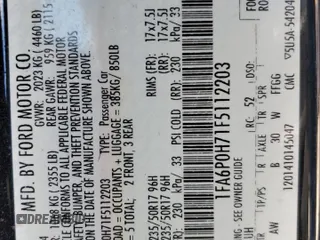 2015 Ford Fusion SE with VIN 1FA6P0H71F5112203, listed as a Copart auction lot 47122635 with Not Provided miles and Salvage Title. Bid and sale history available at carsss.com. Image 13.