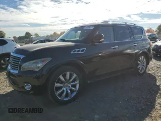 2011 Infiniti QX56 8-passenger with VIN JN8AZ2NC0B9301783, listed as a Copart auction lot 76326614 with 111,861 mi miles and Clean Title. Bid and sale history available at carsss.com. Image 1.