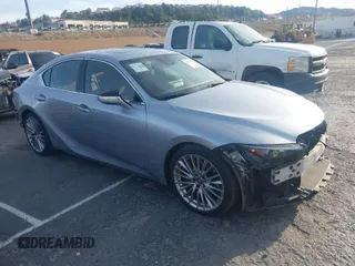 2022 Lexus IS with VIN JTHDA1D2XN5120901, listed as a IAAI auction lot 41679248 with 23,038 mi miles. Bid and sale history available at carsss.com. Image 1.