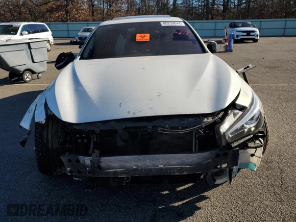 2014 Infiniti Q50 Sport with VIN JN1BV7AP7EM689505, listed as a Copart auction lot 80259044 with Not Provided miles and Salvage Title. Bid and sale history available at DreamBid. Image 5.