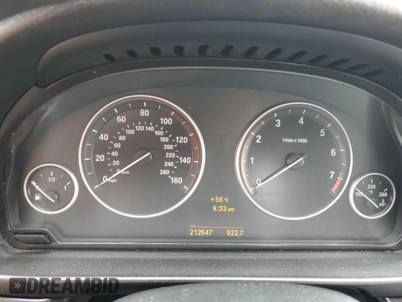 2011 BMW 5 Series 535i with VIN WBAFR7C50BC604078, listed as a Copart auction lot 53175125 with 212,647 mi miles and Salvage Title. Bid and sale history available at carsss.com. Image 9.