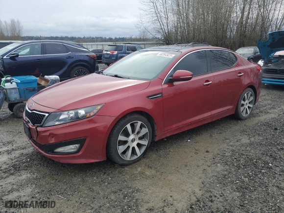 2012 Kia Optima SX with VIN 5XXGR4A60CG027605, listed as a Copart auction lot 50264925 with 152,553 mi miles and Clean Title. Bid and sale history available at carsss.com. Image 1.