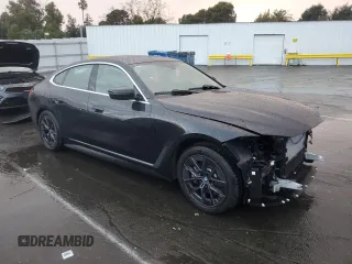 2024 BMW i4 eDrive40 with VIN WBY73AW08RFT29637, listed as a Copart auction lot 44433655 with 5,144 mi miles and Salvage Title. Bid and sale history available at carsss.com. Image 4.