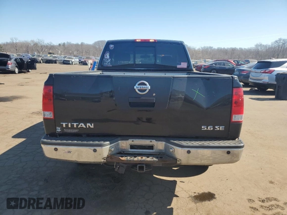 2006 Nissan Titan SE with VIN 1N6AA06A06N570395, listed as a Copart auction lot 48061925 with 131,059 mi miles and Salvage title. Bid and sale history available at DreamBid. Image 6.