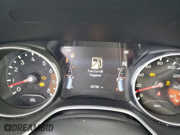 2018 Jeep Compass Limited with VIN 3C4NJDCB3JT180277, listed as a Copart auction lot 43938645 with 83,736 mi miles and Salvage Title. Bid and sale history available at carsss.com. Image 9.