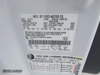 2013 Ford F-150 XL with VIN 1FTEW1CM9DFC58691, listed as a IAAI auction lot 41413917 with 134,597 mi miles. Bid and sale history available at carsss.com. Image 9.