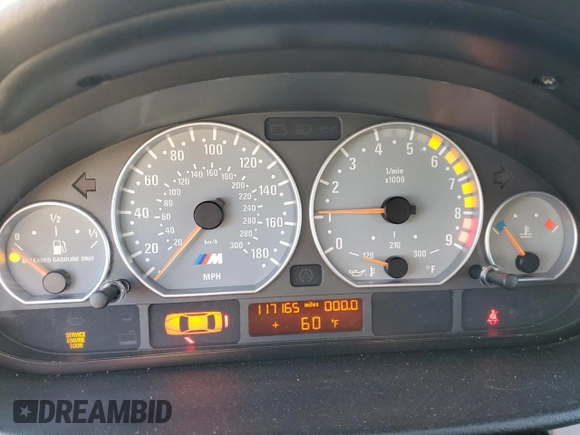 2003 BMW 3 Series M3 with VIN WBSBL934X3JR23547, listed as a Copart auction lot 79892484 with 117,165 mi miles and Salvage title. Bid and sale history available at DreamBid. Image 9.