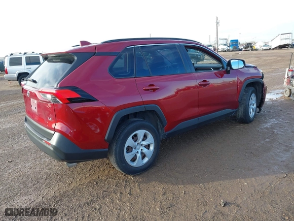 2021 Toyota RAV4 LE with VIN JTMH1RFV7MD067278, listed as a IAAI auction lot 41152477 with 55,094 mi miles. Bid and sale history available at carsss.com. Image 4.