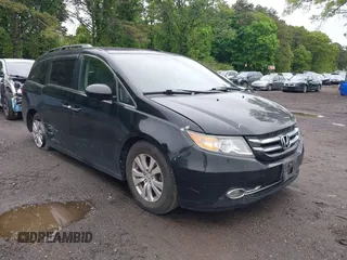 2014 Honda Odyssey EX-L z VIN 5FNRL5H65EB113570, wystawiony jako IAAI lot #42319474 z przebiegiem 82 750 mil mil oraz . Historia ofert i sprzedaży dostępna na DreamBid. Obrazek 1.