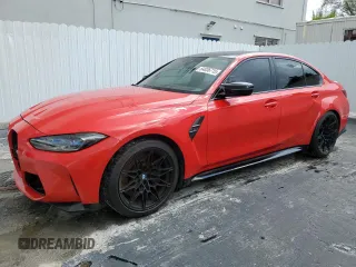 2024 BMW M3 Competition with VIN WBS33AY01RFT22292, listed as a Copart auction lot 64836715 with 15,957 mi miles and Salvage title. Bid and sale history available at DreamBid. Image 1.