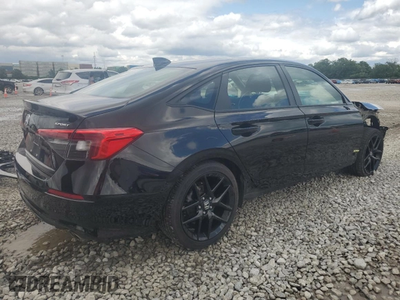 2023 Honda Civic Sport with VIN 2HGFE2F56PH570926, listed as a Copart auction lot 61419145 with 35,014 mi miles and Salvage title. Bid and sale history available at DreamBid. Image 3.