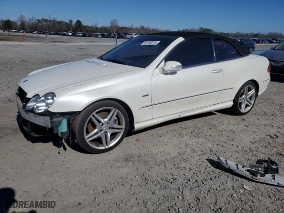 2009 Mercedes-Benz CLK-Class 3.5L with VIN WDBTK56F99T103850, listed as a Copart auction lot 45196015 with 125,692 mi miles and Salvage Title. Bid and sale history available at carsss.com. Image 1.