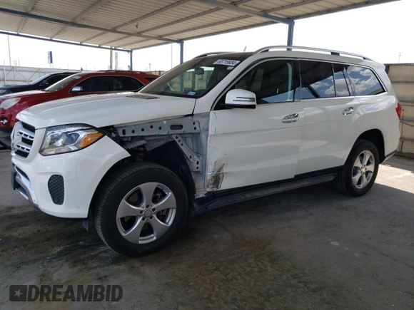 2017 Mercedes-Benz GLS 450 with VIN 4JGDF6EEXHA868385, listed as a Copart auction lot 63715634 with 64,788 mi miles and Salvage Title. Bid and sale history available at DreamBid. Image 1.