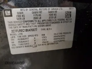 2011 GMC Terrain SLE-1 z VIN 2CTFLREC1B6476877, wystawiony jako Copart lot #45034125 z przebiegiem 75 586 mil mil oraz Szkoda całkowita • Salvage title. Historia ofert i sprzedaży dostępna na DreamBid. Obrazek 14.