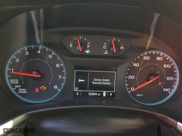 2020 Chevrolet Equinox LS with VIN 2GNAXSEV2L6227113, listed as a Copart auction lot 53385645 with 103,844 mi miles and Salvage Title. Bid and sale history available at carsss.com. Image 9.