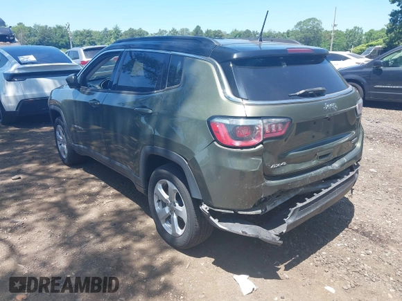 2018 Jeep Compass Latitude with VIN 3C4NJDBB5JT200840, listed as a IAAI auction lot 42557660 with 39,489 mi miles and . Bid and sale history available at DreamBid. Image 3.