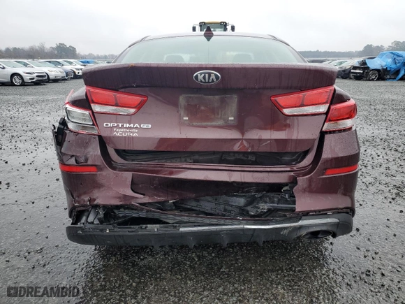 2019 Kia Optima LX with VIN 5XXGT4L32KG346958, listed as a Copart auction lot 87794115 with 228,444 mi miles and Salvage Title. Bid and sale history available at carsss.com. Image 6.