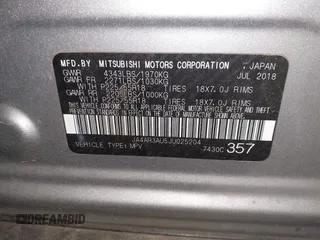2018 Mitsubishi Outlander Sport ES 2.0 with VIN JA4AR3AU5JU025204, listed as a IAAI auction lot 41523532 with 128,651 mi miles. Bid and sale history available at carsss.com. Image 9.