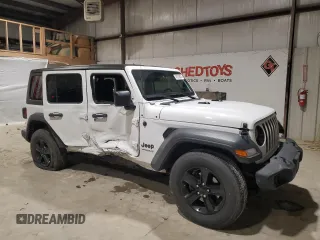 2020 Jeep Wrangler Unlimited Sport Altitude with VIN 1C4HJXDN5LW204180, listed as a Copart auction lot 45308075 with 67,340 mi miles and Salvage title. Bid and sale history available at DreamBid. Image 4.