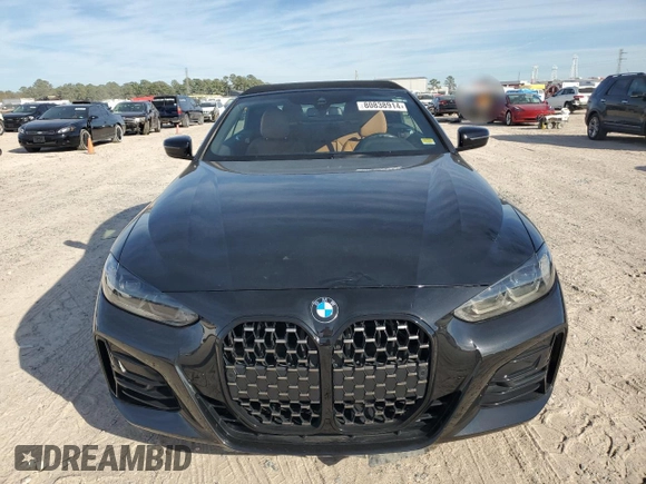 2023 BMW 4 Series 430i xDrive with VIN WBA43AT05PCM18361, listed as a Copart auction lot 80838914 with Not Provided miles and Non Repairable. Bid and sale history available at DreamBid. Image 5.