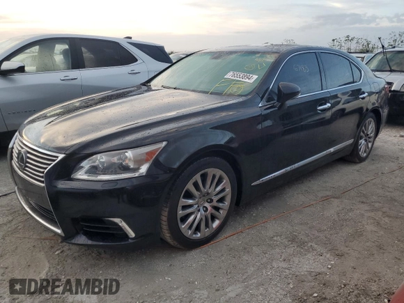 2017 Lexus LS with VIN JTHBL5EF1H5144602, listed as a Copart auction lot 76553894 with 67,183 mi miles and Salvage Title. Bid and sale history available at carsss.com. Image 1.