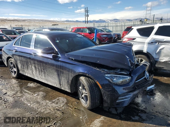 2023 Mercedes-Benz E 350 with VIN W1KZF8EBXPB189503, listed as a Copart auction lot 42394345 with 16,965 mi miles and Salvage Title. Bid and sale history available at DreamBid. Image 4.