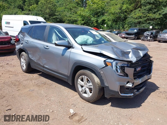 2024 GMC Terrain SLE with VIN 3GKALTEG9RL363971, listed as a IAAI auction lot 42733221 with 26,365 mi miles and . Bid and sale history available at DreamBid. Image 1.