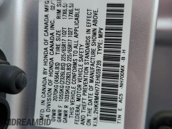 2014 Honda CR-V EX-L with VIN 2HKRM4H77EH659739, listed as a Copart auction lot 50413205 with 118,429 mi miles and Salvage Title. Bid and sale history available at carsss.com. Image 15.